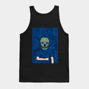 Unveil NFT Character - MaleMask Doodle Named Adam with Mexican Eyes on TeePublic Tank Top